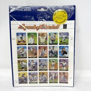 USPS Legends of Baseball 20 Unused Stamps 33¢ Classic Collection Sheet 2000